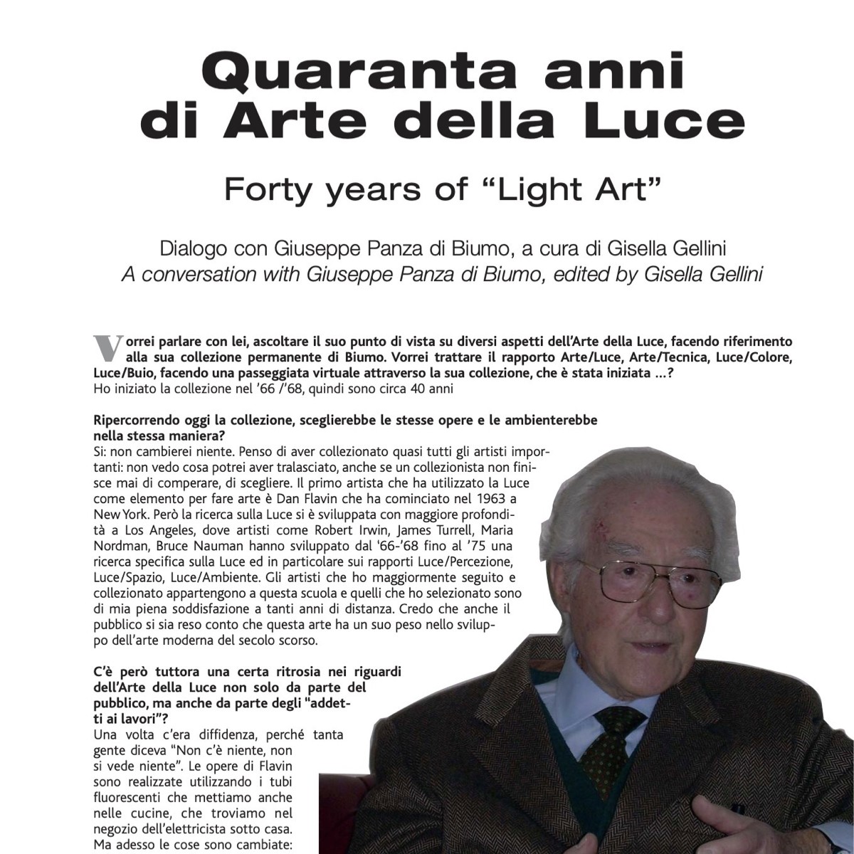 ‎quaranta-anni-di-arte-della-luce