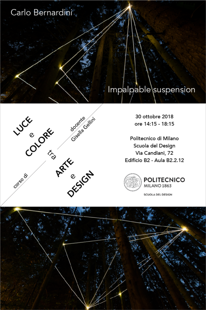 Luce e Colore tra Arte e Design | Lezione 30 ottobre 2018 | Carlo Bernardini