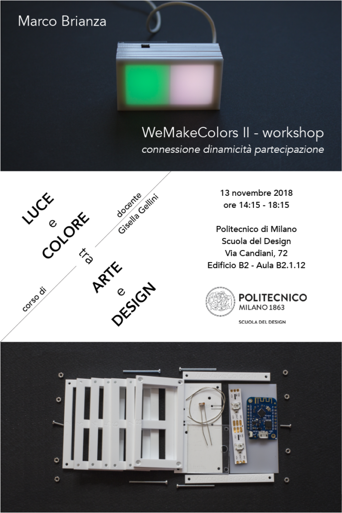 Luce e Colore tra Arte e Design | Lezione 13 novembre 2018 | Marco Brianza