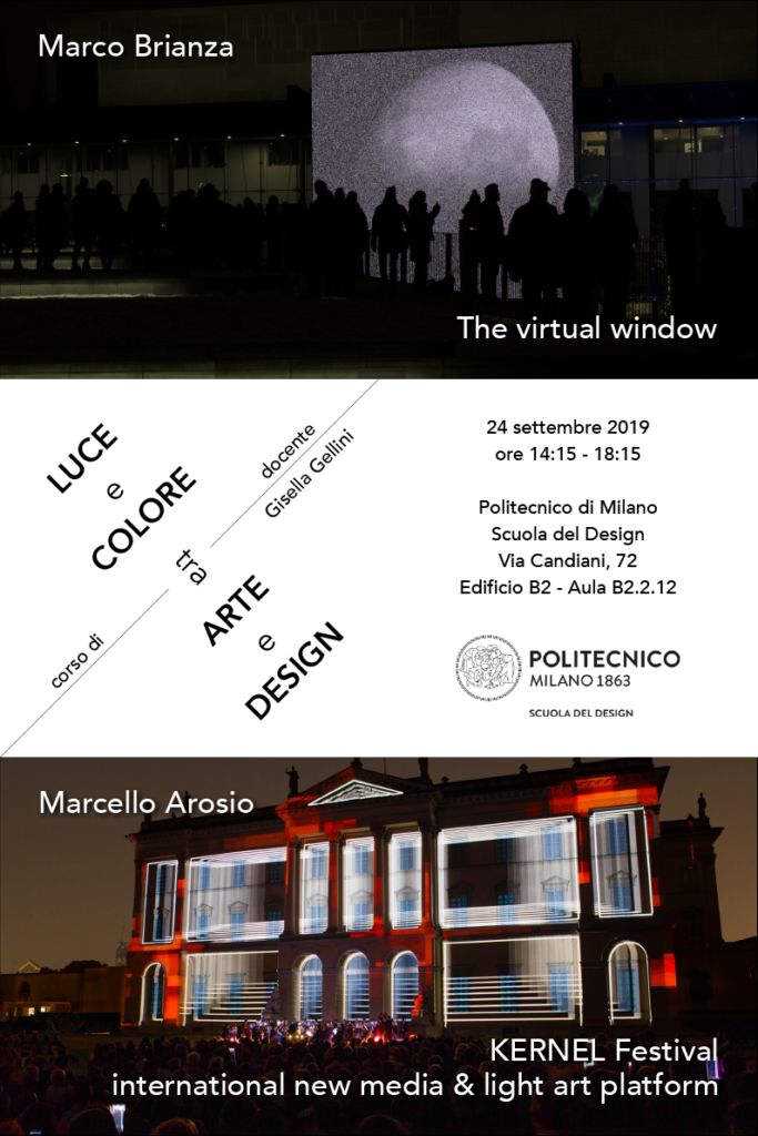 Luce e Colore tra Arte e Design | Lezione 24 settembre 2019 | Marco Brianza, Marcello Arosio